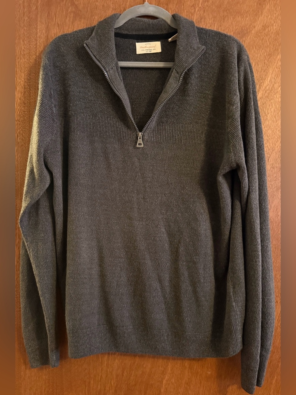 Weatherproof Vintage Charcoal Half-Zip Sweater